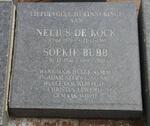 BUBB Soekie 1946-2000 :: DE KOCK Nelius 1970-1988 