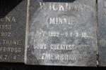WICKHAM Minnie 1902-1992