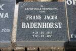 BADENHORST Frans Jacob 1948-2001