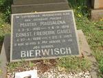 BIERWISCH Ernest Frederik Carel 1896-1963 & Martha Magdalena 1895-1976