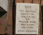 MUIR William Nicol 1901-1969 & Ivy Beatrice 1911-1968