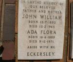 ECKERSLEY John William 1893-1965 & Ada Flora 1889-1971