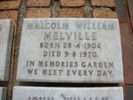 MELVILLE Malcolm William 1906-1970
