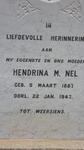 NEL Hendrina M. 1887-1947