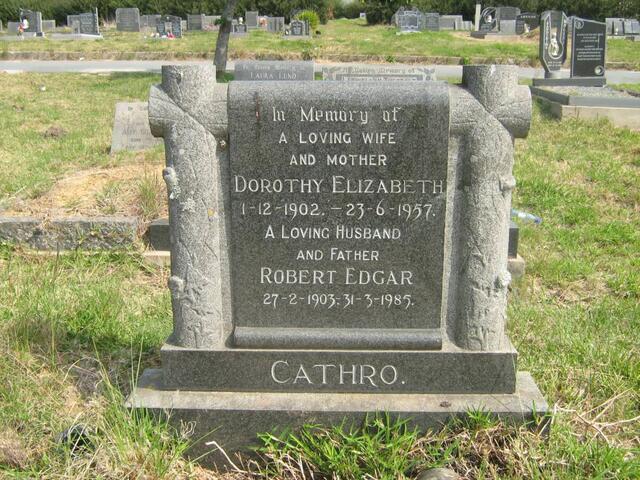 CATHRO Robert Edgar 1903-1985 & Dorothy Elizabeth 1902-1957