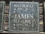 JAMES Malcolm E.F. 1930- & M.J. 1939-