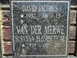 MERWE David Jacobus, van der 1937- & Susanna Elizabeth M. 1938-