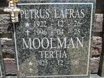MOOLMAN Petrus Lafras 1922-1996 & Tertia 1925-