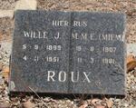 ROUX Wille J. 1899-1951 & M.M.E. 1907-1981