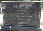 KOCK Jan Hendrik, de 1903-1979 & Elsabe Maria DE KOCK 1901-1988