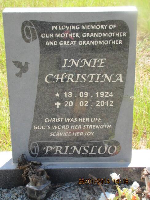 PRINSLOO Innie Christina 1924-2012