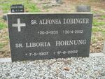 LOBINGER Alfonsa 1935-2002 :: HORNUNG Liboria 1907-2002