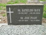 MAYR Bathildis 1917-2004 :: PEART Jose 1925-2004