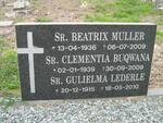 MULLER Beatrix 1936-2009 :: BUQWANA Clementia 1939-2010 :: LEDERLE Gulielma 1915-2010