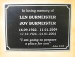 BURMEISTER Len 1922-2009 & Joy 1924-2004