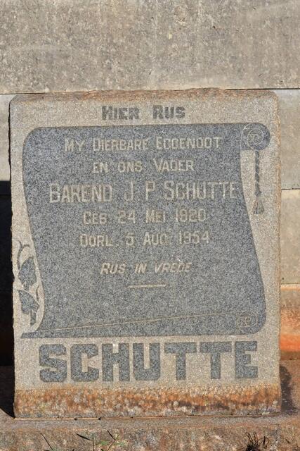 SCHUTTE Barend J.P. 1920-1954