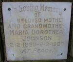 JOHNSON Maria Dorothea 1890-1980