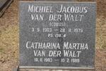 WALT Michiel Jacobus, van der 1903-1979 & Catharina Martha 1903-1988