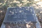 PARSONS Susara Aletta Petronella 1912-1980