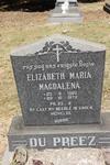 PREEZ Elizabeth Maria Magdalena, du 1960-1978