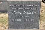 SADLER Roma nee ROY 1950-1978