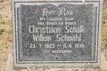 SCHMAHL Christiaan Schalk Willem 1923-1979