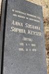 KEYSER Anna Susanna Sophia nee BOTHA 1893-1979