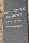 ROOYEN Joost Heystek, van 1942-1978