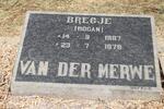 MERWE Bregje, van der nee HOGAN 1887-1978