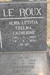 ROUX Alma Letitia Thelma Catherine, le 1927-1978