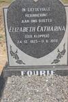 FOURIE Elizabeth Catharina nee KLOPPER 1925-1978