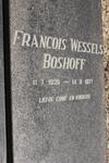 BOSHOFF Francois Wessels 1938-1977