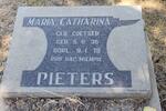 PIETERS Maria Catharina nee COETSER 1936-1978