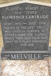 MELVILLE Florence Gertrude 1896-1976