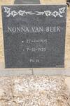 BEEK Nonna, van 1905-1975