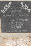 NAGEL Susanna Elizabeth 1903-1976