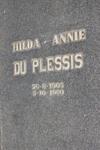 PLESSIS Hilda-Annie, du 1905-1980
