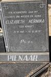 PIENAAR Elizabeth Hermina nee HERBST 1912-1975