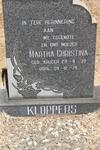 KLOPPERS Martha Christina nee KRUGER 1938-1974