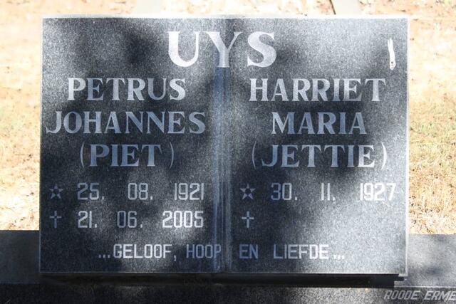UYS Petrus Johannes 1921-2005 & Harriet Maria 1927-