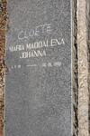 CLOETE Maria Magdalena Johanna 1911-2000