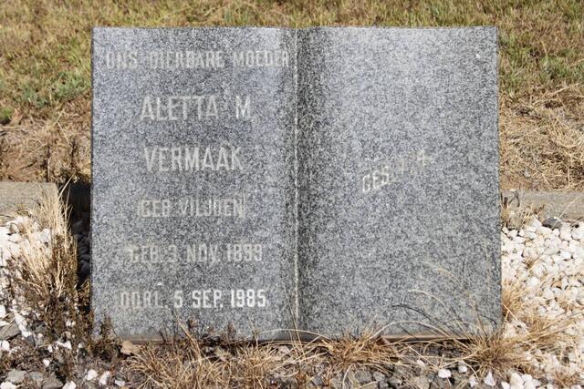 VERMAAK Aletta M. nee VILJOEN 1899-1985