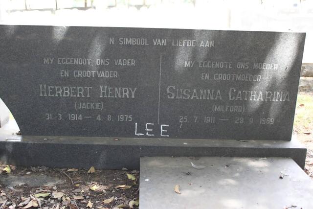 LEE Herbert Henry 1914-1975 & Susanna Catharina MILFORD 1911-1969