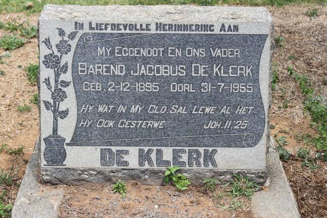 KLERK Barend Jacobus, de 1895-1955