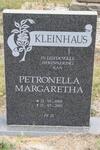 KLEINHAUS Petronella Margaretha 1903-2003