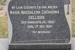 CELLIERS Maria Magdalena Catharina nee ARNOLDI 1902-1955
