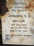 KEYTER Johanna C. C. nee ROSSOUW 1877-1949