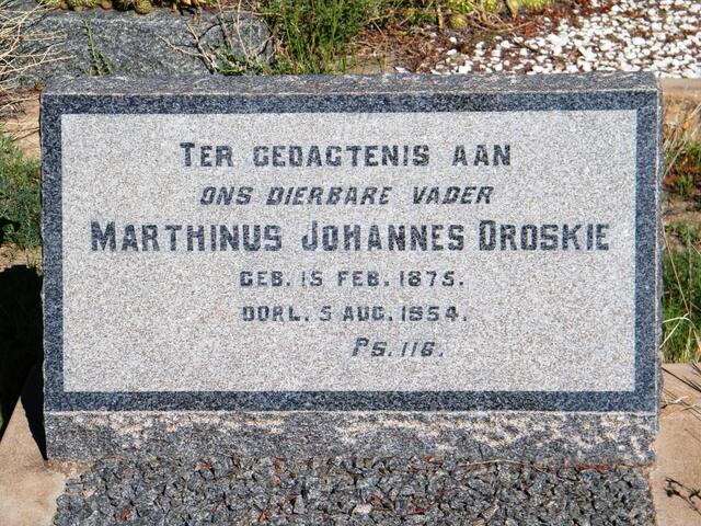 DROSKIE Marthinus Johannes 1875-1954