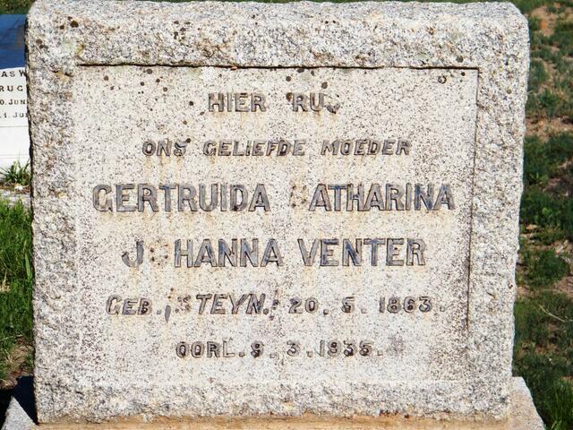 VENTER Gertruida Catharina Johanna nee STEYN 1863-1935