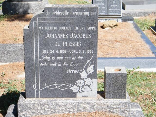PLESSIS Johannes Jacobus, du 1898-1955